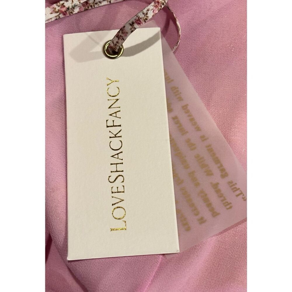 LOVESHACKFANCY Ombré Tiered Maxi Dress in Surfer Fushia Light NWT Size 0 - Picture 7 of 8